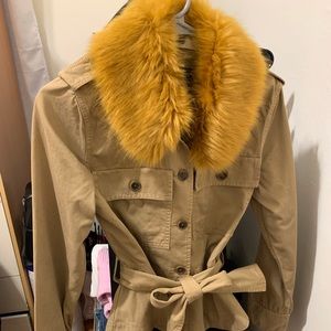 J Crew Short Tie Trench Jacket